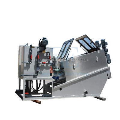 0.8m3/H-12m3/H پریس پیچ آب زدایی 0.4kW پریس آب زدایی شیفت لجن