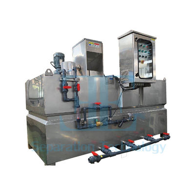 سیستم دوز پلیمری کنترل شده توسط PLC با صفحه نمایش لمسی و مخلوط کننده ذخیره 0.75kW