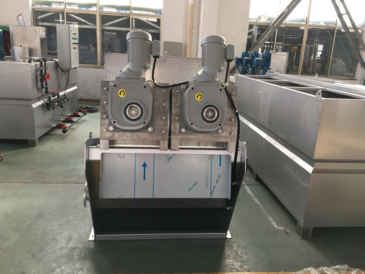 دستگاه آبگیری لجن پرس پیچی 2.4-30 متر مکعب در ساعت SUS304