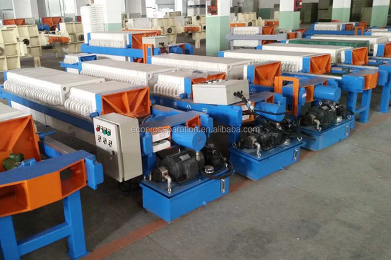 فیلتر پرس دستی صفحه ای قاب دار 4 متر مربع برای تصفیه فاضلاب